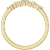 14K Gold Round Lab-Grown Diamond Anniversary Band - 1/6-1/3 CTW - Yellow Gold - view 2