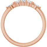 14K Gold Round Lab-Grown Diamond Anniversary Band - 1/6-1/3 CTW - Rose Gold - view 2