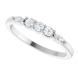 14K Gold Round Lab-Grown Diamond Anniversary Band - 1/6-1/3 CTW - White Gold - view 5