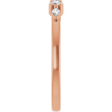 14K Gold Round Lab-Grown Diamond Anniversary Band - 1/6-1/3 CTW - Rose Gold - view 4