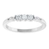 Platinum Round Lab-Grown Diamond Anniversary Band - 1/6-1/3 CTW - view 3