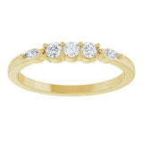 14K Gold Round Lab-Grown Diamond Anniversary Band - 1/6-1/3 CTW - Yellow Gold - view 3
