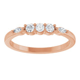 14K Gold Round Lab-Grown Diamond Anniversary Band - 1/6-1/3 CTW - Rose Gold - view 3