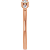 14K Gold Round Lab-Grown Diamond Anniversary Band - 1/6-1/3 CTW - Rose Gold - view 4