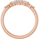 14K Gold Round Lab-Grown Diamond Anniversary Band - 1/6-1/3 CTW - Rose Gold - view 2
