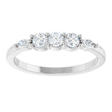 Platinum Round Lab-Grown Diamond Anniversary Band - 1/6-1/3 CTW - view 3