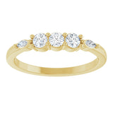 14K Gold Round Lab-Grown Diamond Anniversary Band - 1/6-1/3 CTW - Yellow Gold - view 3