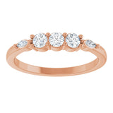 14K Gold Round Lab-Grown Diamond Anniversary Band - 1/6-1/3 CTW - Rose Gold - view 3