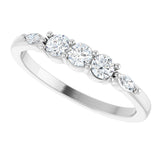 14K Gold Round Lab-Grown Diamond Anniversary Band - 1/6-1/3 CTW - White Gold - view 5
