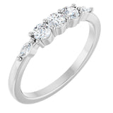 14K Gold Round Lab-Grown Diamond Anniversary Band - 1/6-1/3 CTW - White Gold