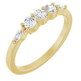 14K Gold Round Lab-Grown Diamond Anniversary Band - 1/6-1/3 CTW - Yellow Gold