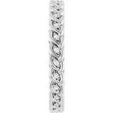 Platinum Round Natural Diamond Rope Eternity Band - 1mm Stones - view 4