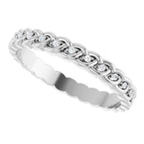 Platinum Round Natural Diamond Rope Eternity Band - 1mm Stones - view 5