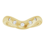14K Gold Round Lab-Grown Diamond Contour Band - 1/6 CTW (Style 127064) - Yellow Gold - view 3