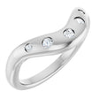 Platinum Round Lab-Grown Diamond Contour Band - 1/6 CTW (Style 127064)