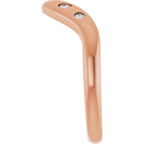 14K Gold Round Lab-Grown Diamond Contour Band - 1/6 CTW (Style 127064) - Rose Gold - view 4