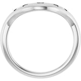 14K Gold Round Lab-Grown Diamond Contour Band - 1/6 CTW (Style 127064) - White Gold - view 2