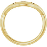 14K Gold Round Lab-Grown Diamond Contour Band - 1/6 CTW (Style 127064) - Yellow Gold - view 2