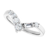 Platinum Round Lab-Grown Diamond Contour Band - 1/3 CTW (Style 127090) - view 5