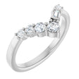 Platinum Round Natural Diamond Contour Band - 1/3 CTW (Style 127090)