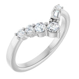 Platinum Round Natural Diamond Contour Band - 1/3 CTW (Style 127090)
