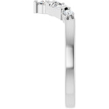 Platinum Round Natural Diamond Contour Band - 1/3 CTW (Style 127090) - view 4