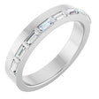 Platinum Straight Baguette Lab-Grown Diamond Anniversary Band - 1/3 CTW