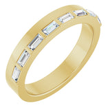 14K Gold Straight Baguette Lab-Grown Diamond Anniversary Band - 1/3 CTW - Yellow Gold