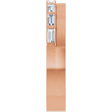 14K Gold Straight Baguette Lab-Grown Diamond Anniversary Band - 1/3 CTW - Rose Gold - view 4