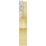 14K Gold Straight Baguette Lab-Grown Diamond Anniversary Band - 1/3 CTW - Yellow Gold - view 4