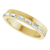 14K Gold Straight Baguette Natural Diamond Anniversary Band - 1/3 CTW - Yellow Gold - view 5