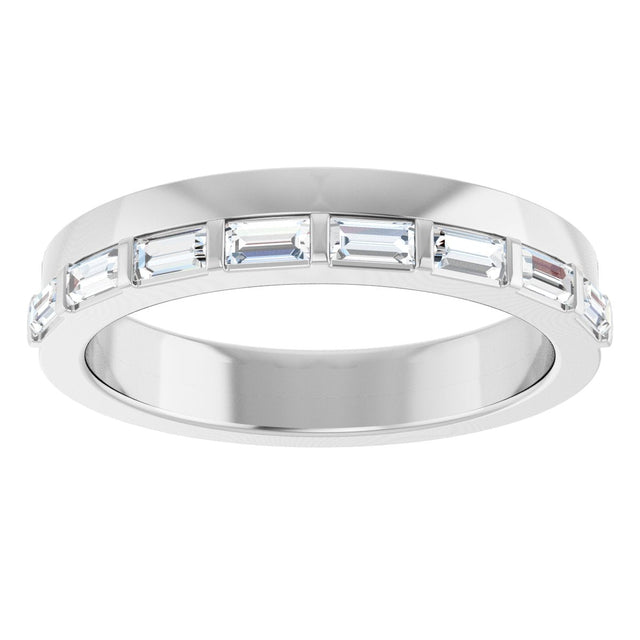Platinum Straight Baguette Lab-Grown Diamond Anniversary Band - 1/3 CTW - view 3