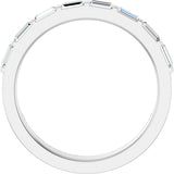 Platinum Straight Baguette Natural Diamond Anniversary Band - 1/3 CTW - view 2