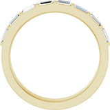 14K Gold Straight Baguette Lab-Grown Diamond Anniversary Band - 1/3 CTW - Yellow Gold - view 2