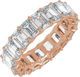 14K Gold Straight Baguette Lab-Grown Diamond Low Profile Eternity Band - 5x2.5mm Stones - Rose Gold