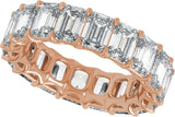 14K Gold Round Lab-Grown Diamond Low Profile Eternity Band - 5.8mm Stones - Rose Gold - view 5