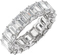 Platinum Emerald Lab-Grown Diamond Low Profile Eternity Band - 4.4x3.1mm Stones