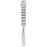 14K Gold Round Lab-Grown Diamond Five-Stone Anniversary Band - 1/6-1/2 CTW - White Gold - view 4
