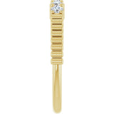 14K Gold Round Lab-Grown Diamond Five-Stone Anniversary Band - 1/6-1/2 CTW - Yellow Gold - view 4