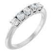 Platinum Round Lab-Grown Diamond Five-Stone Anniversary Band - 2.75mm Stones