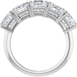 Platinum Square Lab-Grown Diamond Five-Stone Anniversary Band - 4.5x4.5mm Stones - view 2