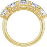 14K Gold Square Lab-Grown Diamond Five-Stone Anniversary Band - 4.5x4.5mm Stones - Yellow Gold - view 2