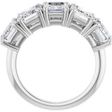 Platinum Emerald Lab-Grown Diamond Five-Stone Anniversary Band - 1 7/8-5 1/2 CTW - view 2