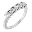 Platinum Cushion Lab-Grown Diamond Five-Stone Anniversary Band - 3/4-1 5/8 CTW
