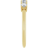 14K Gold Round Lab-Grown Diamond Five-Stone Anniversary Band - 1/6-3/4 CTW - Yellow Gold - view 4
