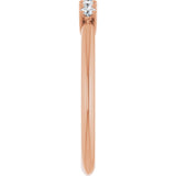 14K Gold Round Natural Diamond Five-Stone Anniversary Band - 1/8-3/4 CTW - Rose Gold - view 4