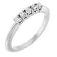 Platinum Round Lab-Grown Diamond Five-Stone Anniversary Band - 1/6-3/4 CTW
