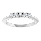 Platinum Round Lab-Grown Diamond Five-Stone Anniversary Band - 1/6-3/4 CTW - view 3