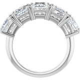 Platinum Square Lab-Grown Diamond Five-Stone Anniversary Band - 5x5mm Stones - view 2