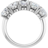 14K Gold Oval Lab-Grown Diamond Five-Stone Anniversary Band - 9/10-3 3/4 CTW - White Gold - view 2